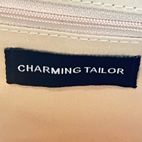 Brand New Charming Tailor Gold Clutch Convertible Shoulder Bag Vegan Leather - Picture 6 of 16